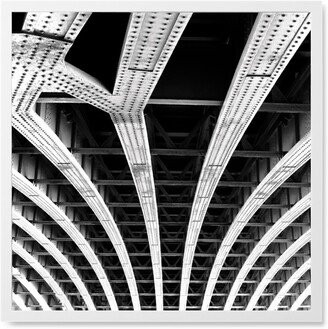 Photo Tiles: Bridge Architecture Photo Tile, White, Framed, 8X8, Black