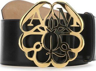 Flower Logo Plaque Buckle Belt