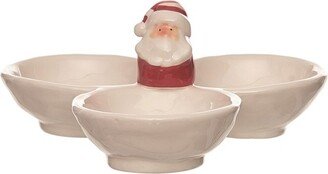 Dolomite 7.85 in. Multicolor Christmas Sweet Santa Snack Dish