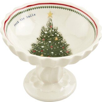 Vintage Christmas Candy Dish, 4 1/2 x 5 1/2 dia, Tree