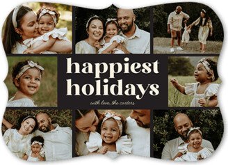 Holiday Cards: Classic Cheerful Collage Holiday Card, Grey, 5X7, Holiday, Matte, Signature Smooth Cardstock, Bracket