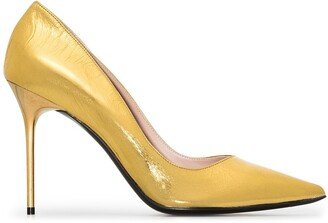 Ruby metallic pumps