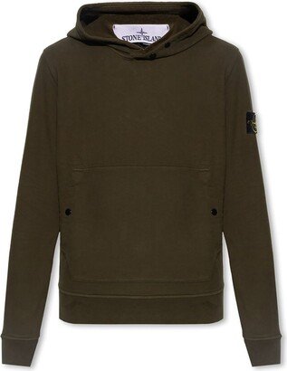 Logo Patch Long-Sleeved Hoodie-AC