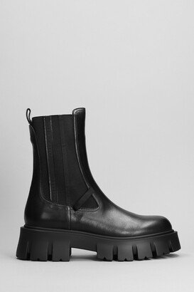 Combat Boots In Black Leather-AR