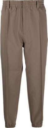 Elasticated-Waist Tapered Trousers-AM