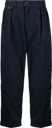 Blue 2 Pleat Tapered Trousers