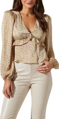 Tie Back Ruffle Blouse