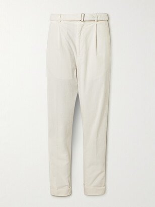 Hugo Tapered Belted Cotton-Blend Corduroy Trousers-AA
