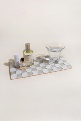 Subtle Art Studios Classic Checkered Glass Tile Tray