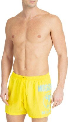 Logo Printed Drawstring Swim Shorts-BM