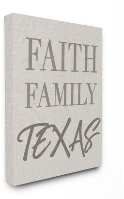 Faith Family Texas Typography Canvas Wall Art, 16 x 20