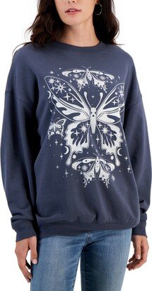 Grayson Threads, The Label Juniors' Butterfly Graphic-Print Sweatshirt