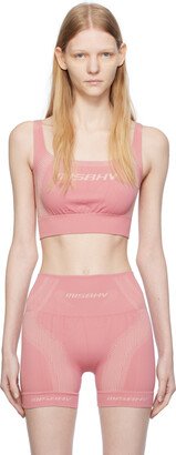 Pink Jacquard Sport Bra