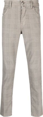 Mini Check-Print Skinny Trousers-AA