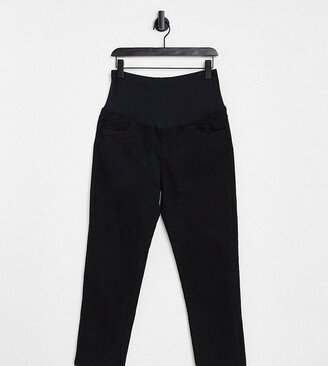 Cotton:On Maternity stretch mom jeans in black