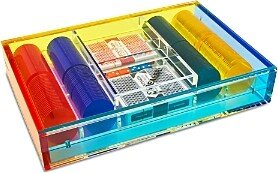 Lucite Multicolor Poker Set