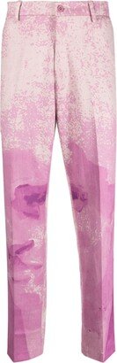 KidSuper Pressed-Crease Graphic-Print Tailored Trousers