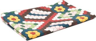 Honeycomb-Print Cotton Table Runner