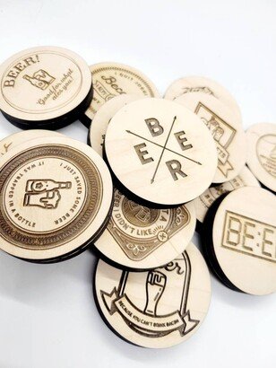 Bottle Openers, Fridge Magnets, Custom Bottle Wood Opener, Beer Cap Tab, Magnetic Groomsmen Gift