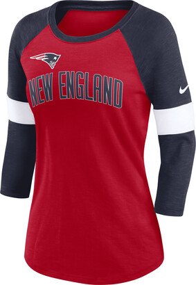 Women's Pride (NFL New England Patriots) 3/4-Sleeve T-Shirt in Red