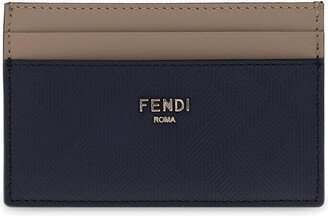 Logo-embossed Two-toned Card Holder