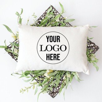 Company Decor Pillow, Office Decorative Logo Personalized Custom Lumbar Pillow