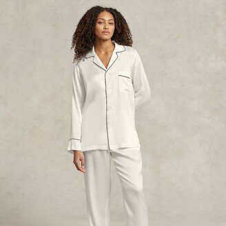 Stretch Silk Long-Sleeve Pajama Set-AC