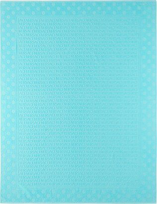 Blue Allover Polka Dot Bath Towel