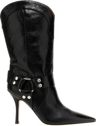 High Stiletto Heel Ankle Boots-AB