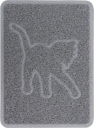 Everyday Pet Elements 18.5 x 13.78 Inch Cat Silhouette Placemat in Grey