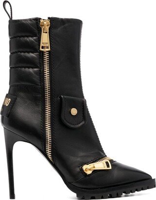 Zipped Biker Boots