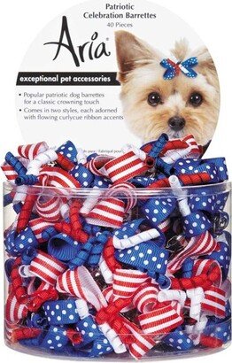 Patriotic Celebration Barrette Canisters 40 pieces