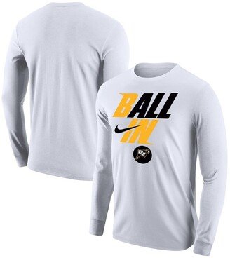 Men's White Vcu Rams Legend Bench Long Sleeve T-shirt