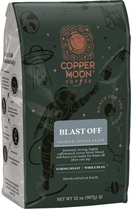 Copper Moon Coffee Whole Bean Coffee, High Caffeine Blast Off Blend, 2 lbs