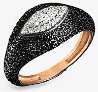 Womens 14ct Rose old Kismet by Milka 14ct Rose-gold and 0.02ct Diamond Ring