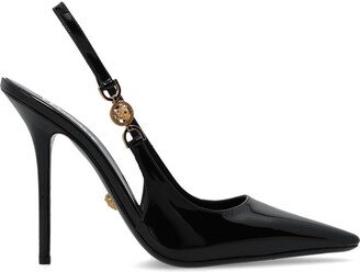 Medusa 95 Logo-Plaque Slingback Pumps