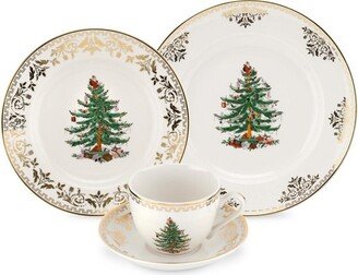 Christmas Tree Gold Collection 4-Piece Place Setting