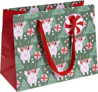 Gartner Studios Medium Tote Festive Pigs Multicolor