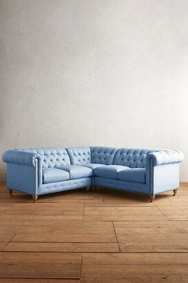 Linen Lyre Chesterfield Sectional, Wilcox