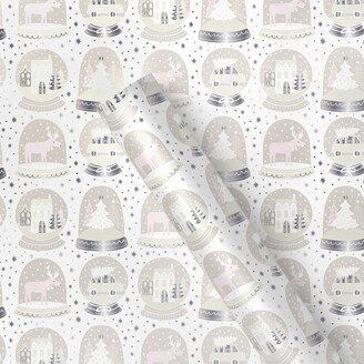 25 sq ft Snow Globes Christmas Gift Wrap White - Wondershop™