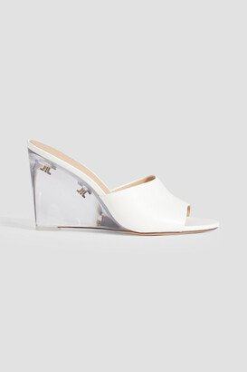 Dali leather wedge mules