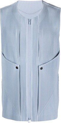 Pleated Zipped Gilet