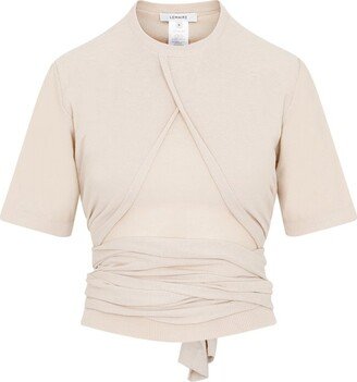 Knot-Detailed Crewneck Knitted Top-AA