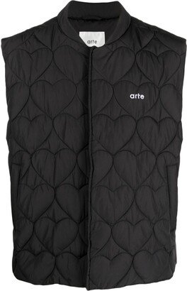 ARTE Logo-Embroidered Padded-Design Gilet