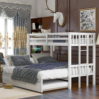 RASOO Multi-functional Twin over Twin Bunk Bed with Pull-out Trundle