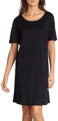 Cotton Deluxe Short-Sleeve Gown-AA