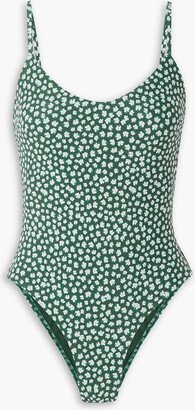 Scoop floral-print swimsuit