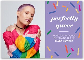 Greeting Cards: Perfectly Queer Pride Month Greeting Card, Purple, 5X7, Matte, Signature Smooth Cardstock, Square