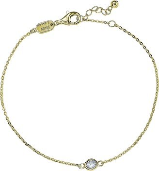 Suzy Levian .25 ct TDW 14K Yellow Gold Diamond Solitaire Bracelet