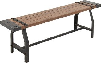 Industrial Metal Rectangle Bench